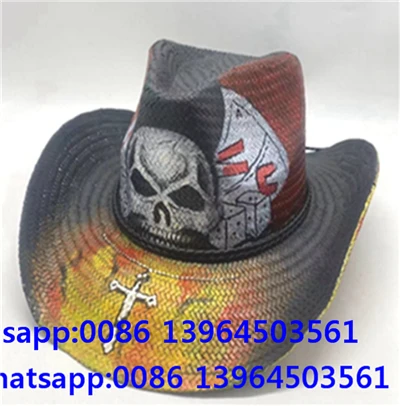 Ανδρικό καπέλο Western Cowboy Ψάθινο ύφανση