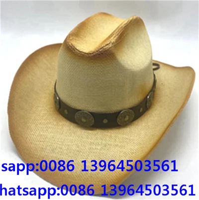 Ταλαιπωρημένο ψάθινο καπέλο Fedora με λουρίδα κουμπιών