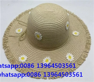 Ψάθινο καπέλο λουλουδιών Tassal Baby Girl για το καλοκαίρι