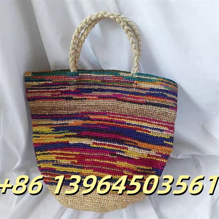 Χειροποίητο κουβά με πολύχρωμο raffia