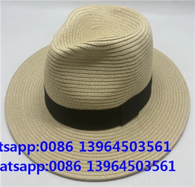 Casual Stingy χάρτινο ψάθινο καπέλο Fedora Top Hat