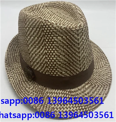 Ανδρικό ψάθινο καπέλο Boho με κοντό γείσο