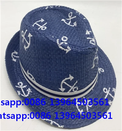 Άνδυση τυπωμένο χαρτί άχυρο fedora καπέλο