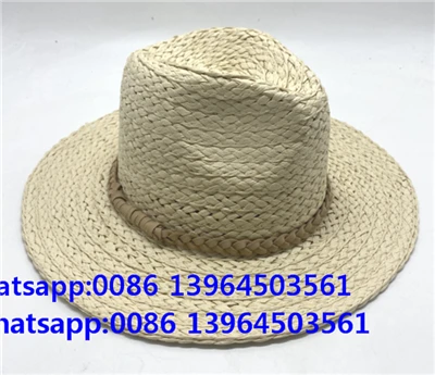 Φυσικό χειροποίητο χαρτί λευκό πλεξούδα fedora καπέλο