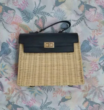 Γυναικεία Τσάντα Square Rattan