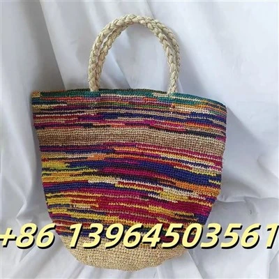 Χειροποίητο κουβά με πολύχρωμο raffia